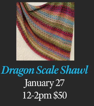 Mosaic Knitting - Big Dragon Scales Shawl