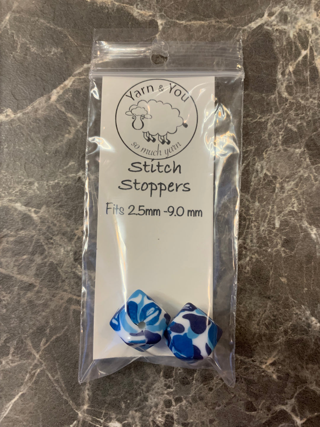 YAY! Stitch Stoppers - Blue Camo Hexagons