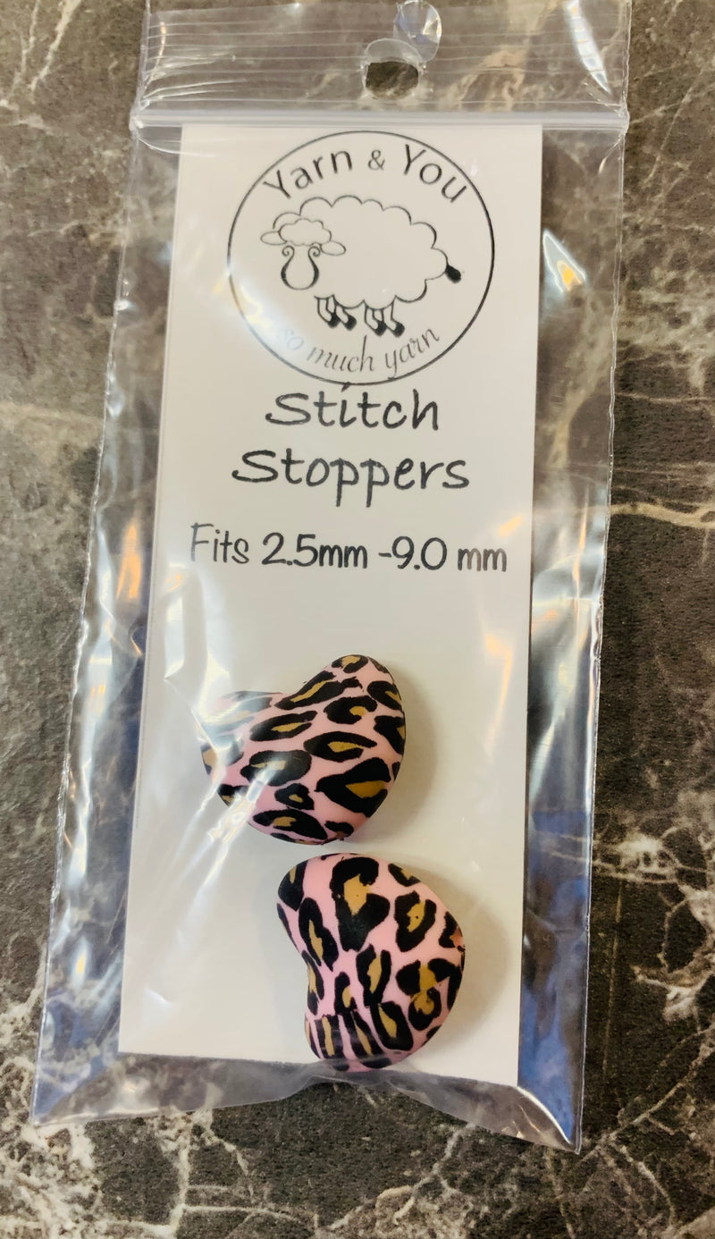 YAY! Stitch Stoppers - Pink Leopard Print Hearts