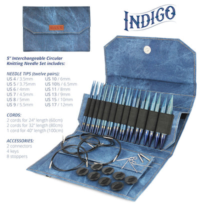 Lykke 5" Indigo Interchangeable Needle Set