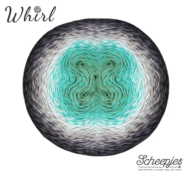 Scheepjes Whirl 785 Minty Black Velvet - Aurora Collection